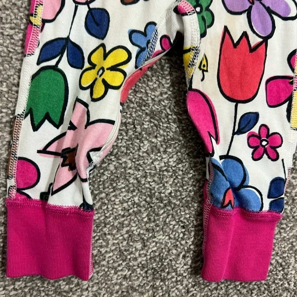 Hanna Andersson Floral Kids One Piece pajamas 6-12 months